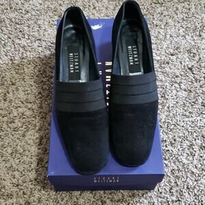 Stuart Weitzman Gorham Black Suede Shoe